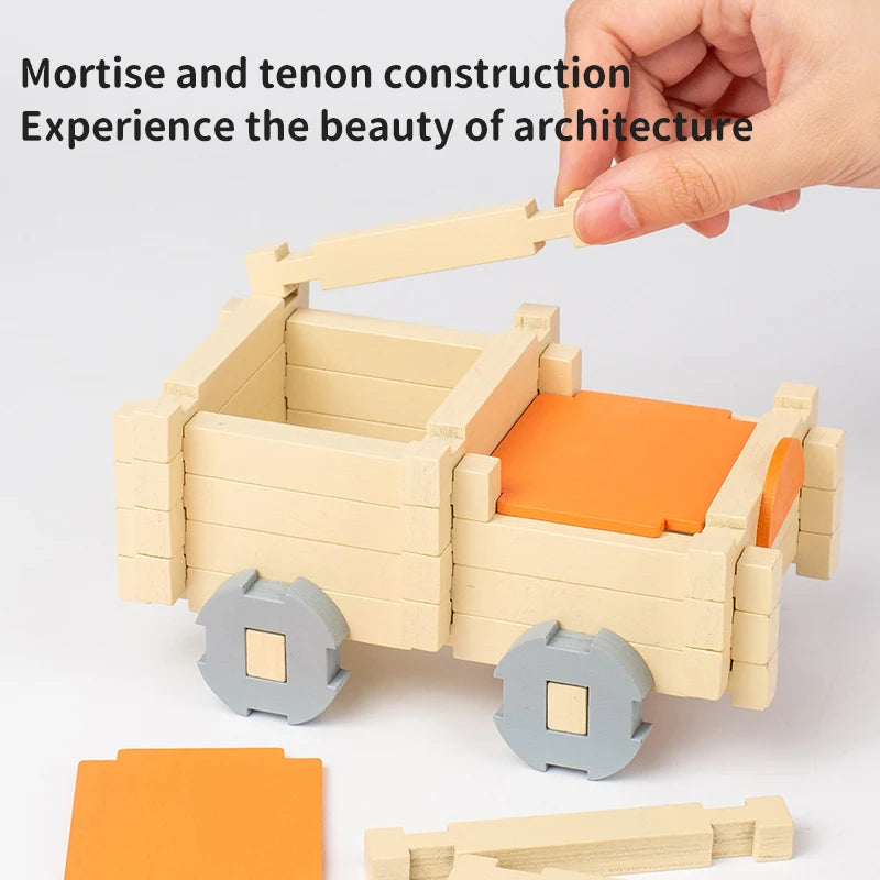 Children architecture building blocks toys city shop model building blocks diy handwork toys kids give play for creativity toys