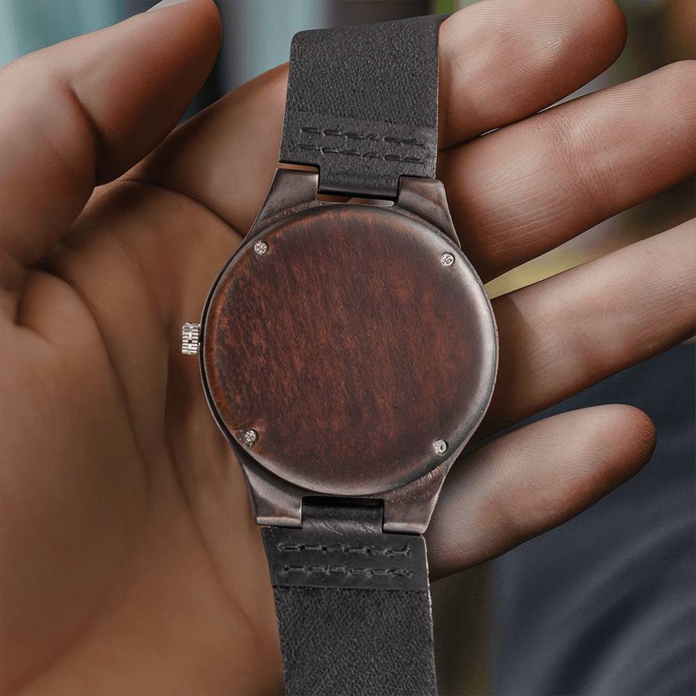Non-Message Card Wood Watch with Engraving
