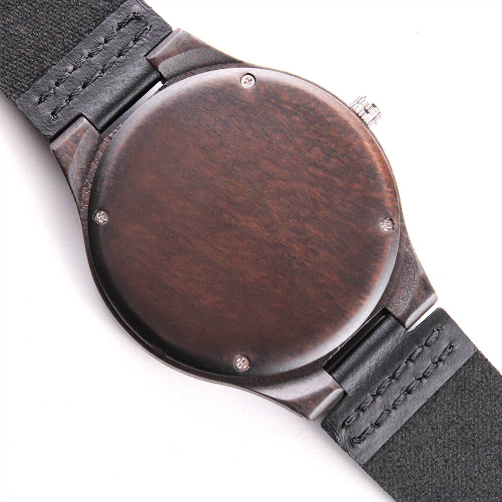 Non-Message Card Wood Watch with Engraving