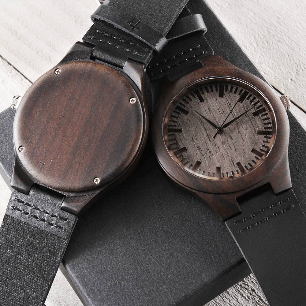 Non-Message Card Wood Watch with Engraving