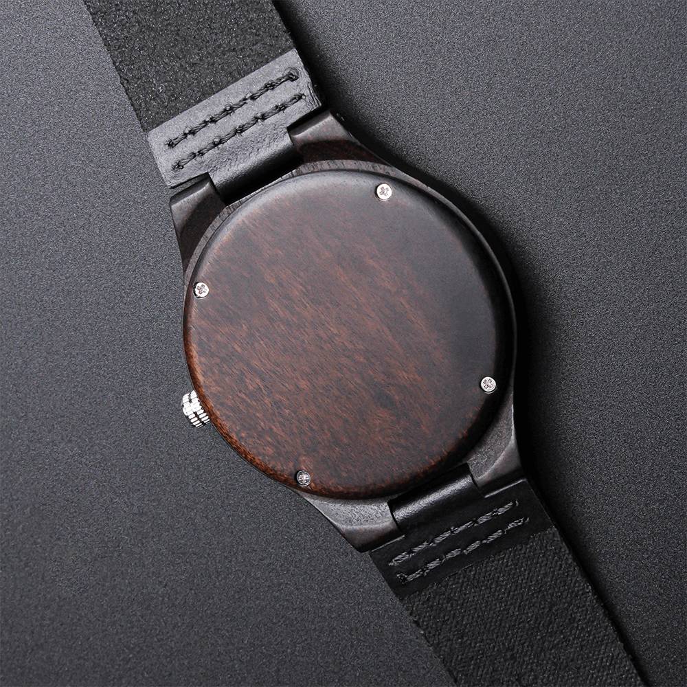 Non-Message Card Wood Watch with Engraving