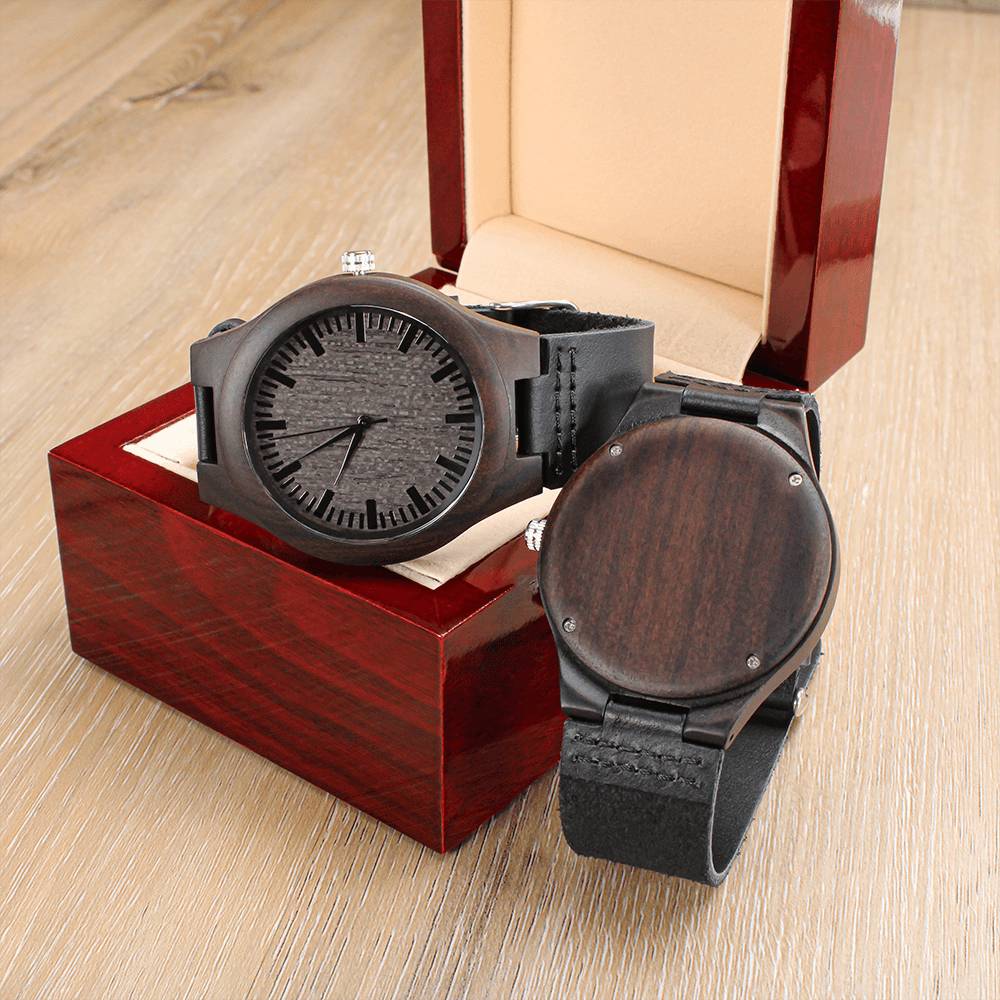 Non-Message Card Wood Watch with Engraving