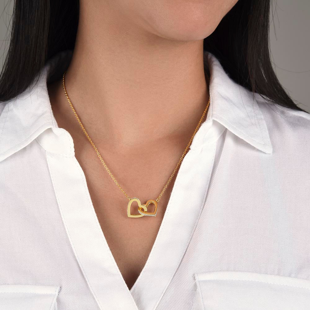 Non-Message Card Interlocking Hearts Necklace