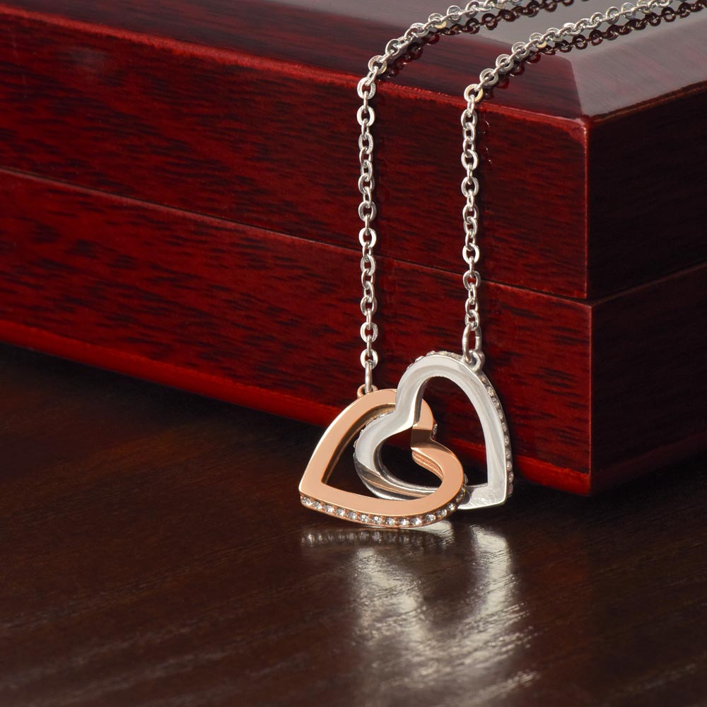 Non-Message Card Interlocking Hearts Necklace