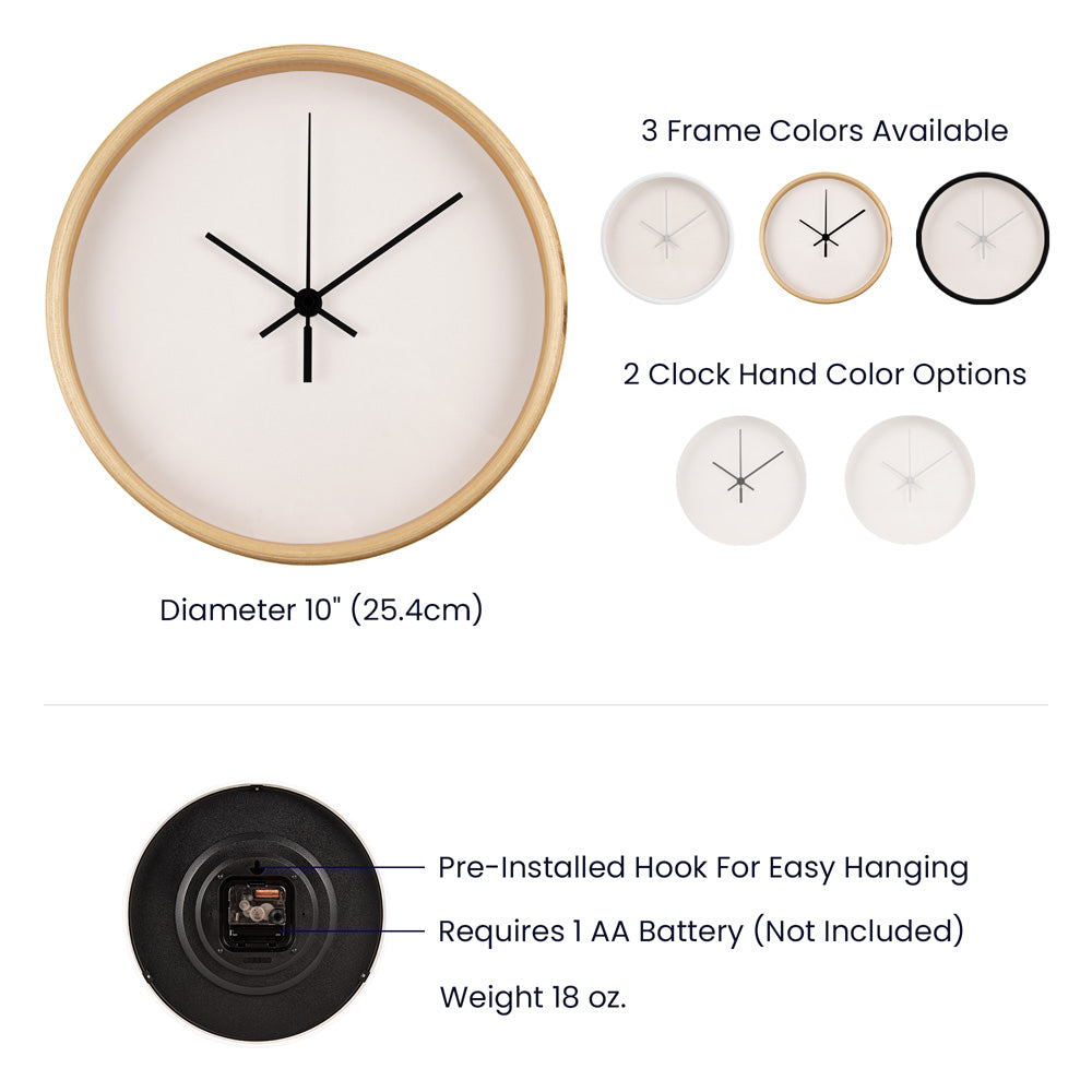 Wooden Frame 10" Clock