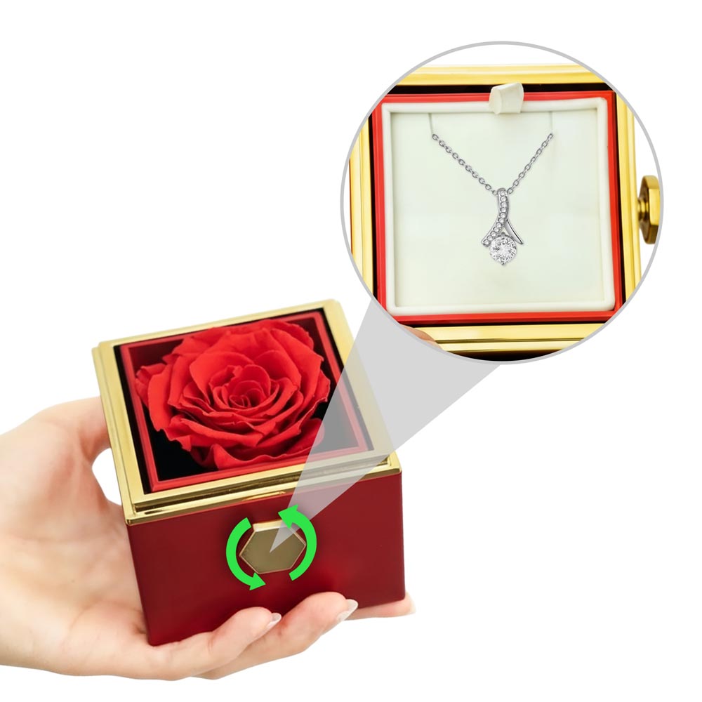 Alluring Beauty with Rotating Rose Gift Box NO MC