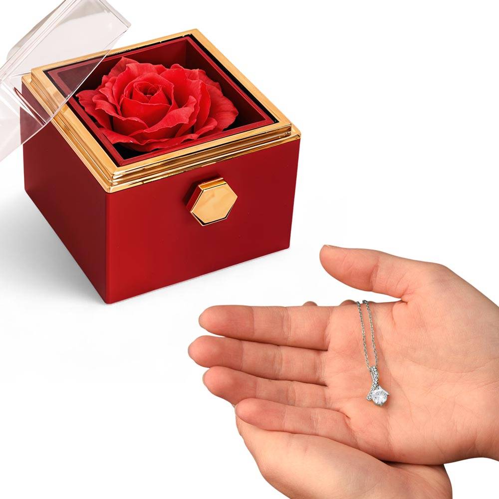 Alluring Beauty with Rotating Rose Gift Box NO MC