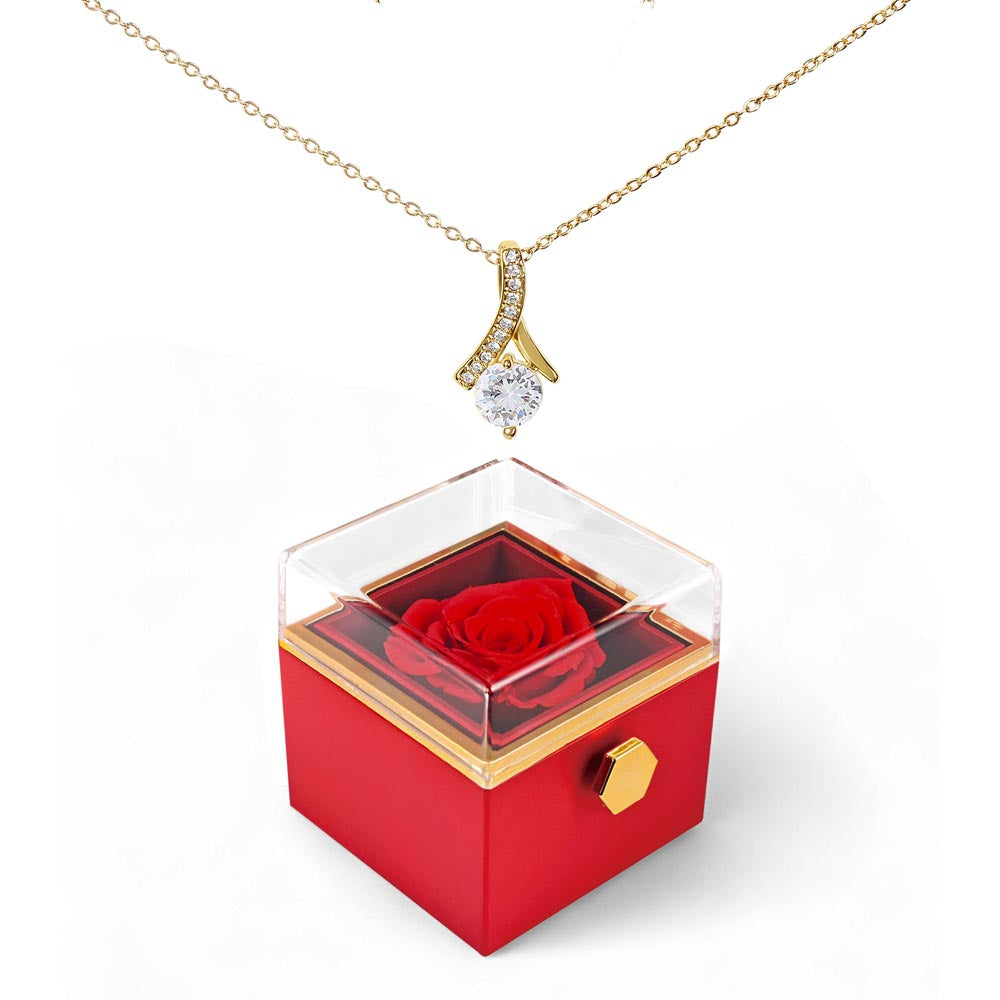 Alluring Beauty with Rotating Rose Gift Box NO MC