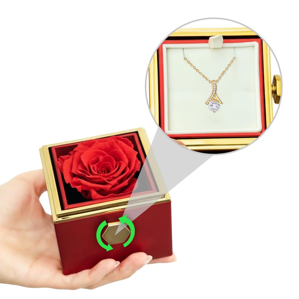 Alluring Beauty with Rotating Rose Gift Box NO MC